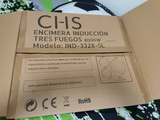 Placa Inducción CHS 3 Fuegos 8000w
