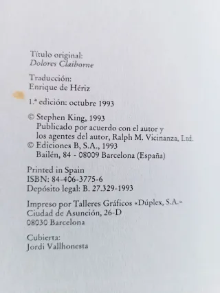 Dolores Claiborne, Eclipse total, Stephen King