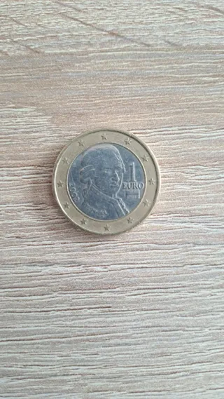 Moneda 1€ Mozart 2002