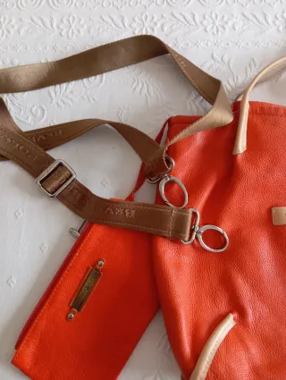 Borsa Pelle Beverly Hills Polo Club Arancione