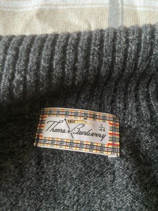 Chaqueta Thomas Burberry Lana Gris Beige