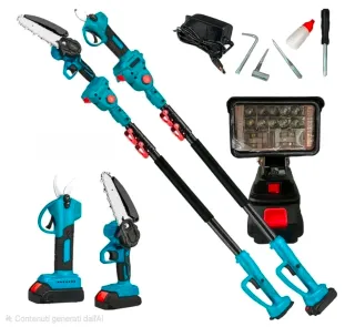 Kit 3in1 Potatura Cesoia Motosega Asta Telescopica