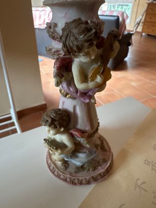 Portavelas vintage ángeles música