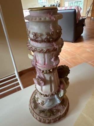 Portavelas vintage ángeles música