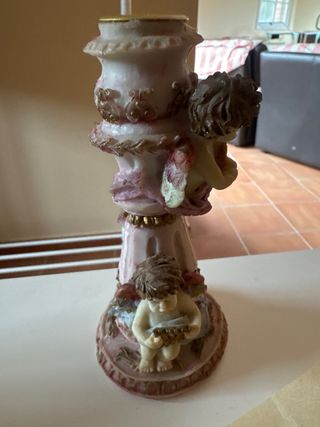 Portavelas vintage ángeles música