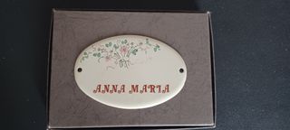 Targa Smaltata Decorata Anna Maria