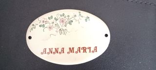 Targa Smaltata Decorata Anna Maria