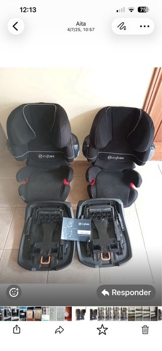 Sillas coche Cybex (2 uds) isofix grupos 1/2/3
