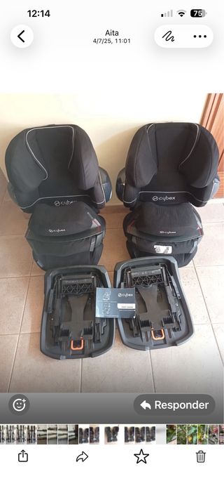 Sillas coche Cybex (2 uds) isofix grupos 1/2/3