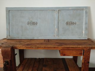 Puerta decorativa vintage azul