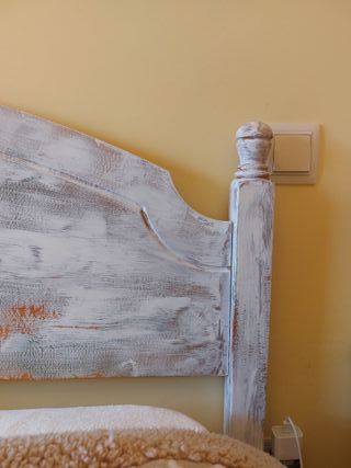 Cabecero de cama de matrimonio, madera maciza