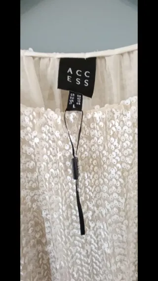 Top donna ACC ESS con paillettes taglia L