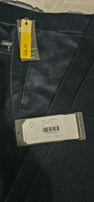 Pantaloni eleganti Bugatti neri taglia 54