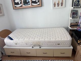 Cama con cajones y colchón