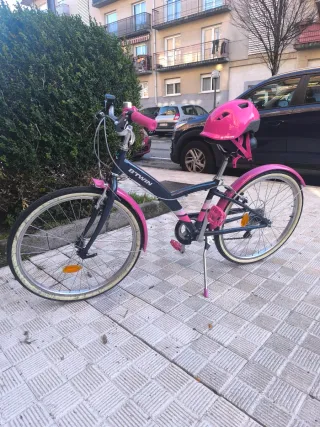 Bicicleta infantil niña Btwin rosa