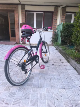 Bicicleta infantil niña Btwin rosa