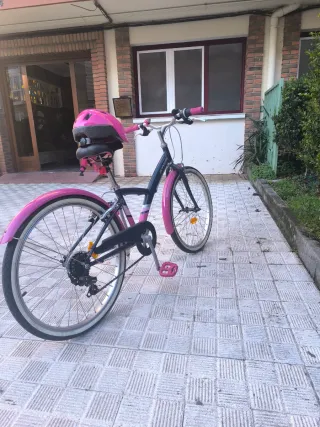 Bicicleta infantil niña Btwin rosa