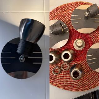 Focos de pared metal y plástico gris