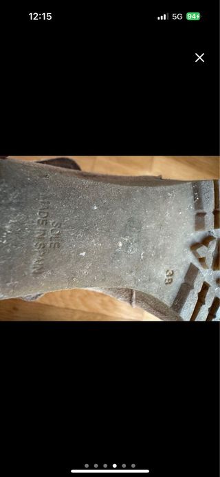 Botines cuña de piel 38