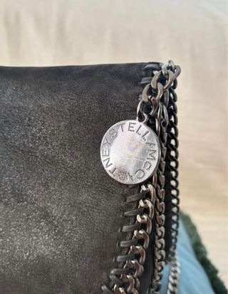 Borsa a mano Stella McCartney in pelle nera con catena