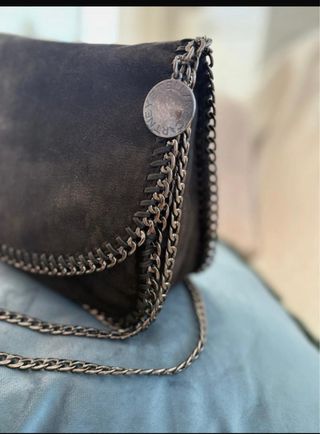 Borsa a mano Stella McCartney in pelle nera con catena