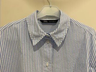 Camisa Zara Rayas Azul Talla S