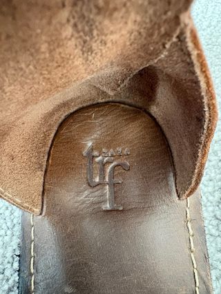 Sandalias Zara Cuero Marrón Talla 39