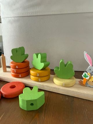 Juguete Montessori Madera Zanahorias Apilables