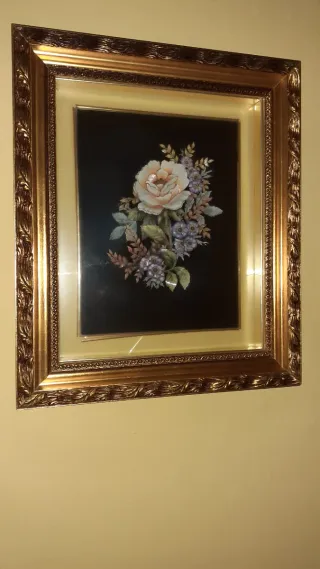 Cuadro Flores 3D Artesanal