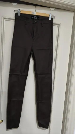 Pantalón encerado marrón