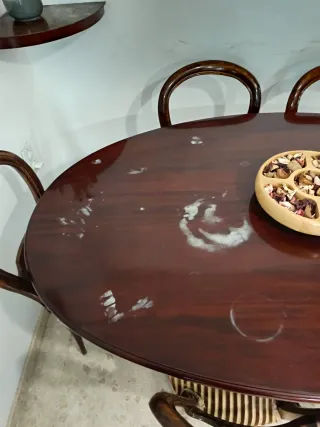 Mesa y 6 Sillas Vintage Madera