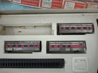 Tren de juguete antiguo.