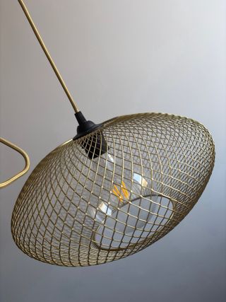 Lámpara Techo Dorada + bombilla led incluyda