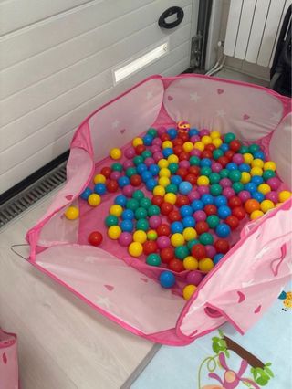 Casita infantil princesa rosa regalo piscina bolas