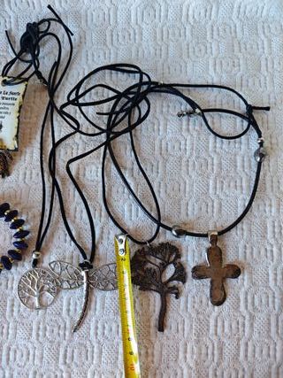 Pack 10 bisutería collares anillos pulsera amuleto