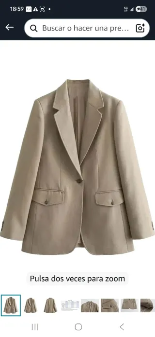 Chaqueta Camel Talla xs pero equivale a una s