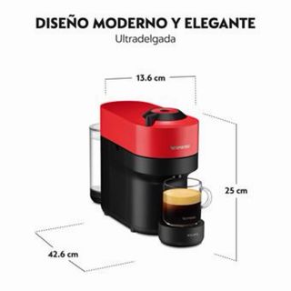 Cafetera Nespresso Krups Vertuo Pop Roja