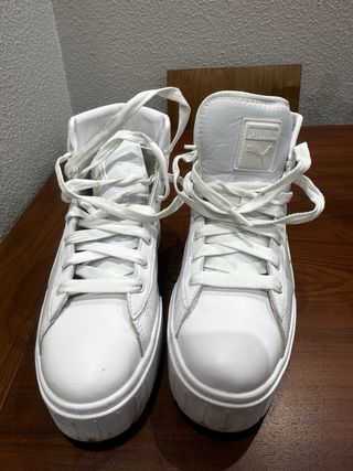 Zapatillas Puma plataforma altas blancas