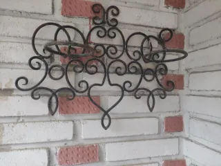 2 Sujeta de macetas de metal para pared