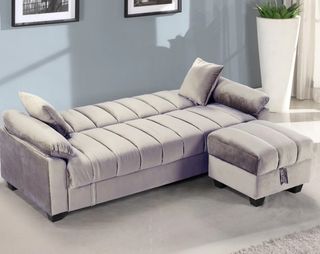 Sofá Cama Gris con Arcón 210cm