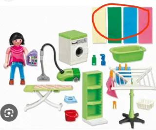 Lote Playmobil Casa, cocina y lavandería.