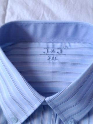 Camisa J&J Rayas Azul Talla XXL (44-45) Nueva