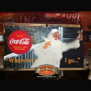 Cuadro Óleo Santa Claus Coca-Cola Wherever I go...