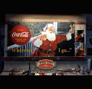 Cuadro Óleo Santa Claus Coca-Cola Wherever I go...