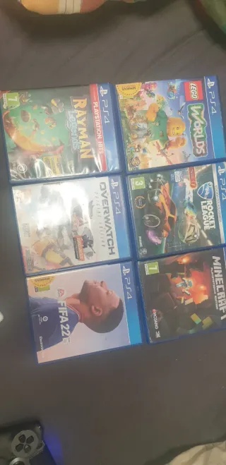 Consola PS4 Slim 500gb Negra + 6Juegos dos mandos