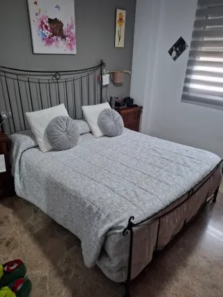 Dormitorio Matrimonio Metal Negro