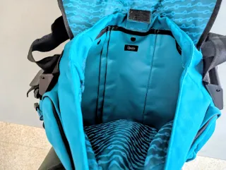 Bolso bandolera Kukuxumusu azul con estampado