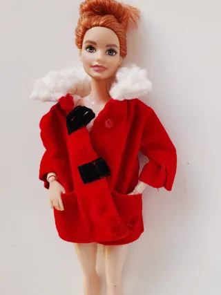cappotto Montgomery rosso Barbie e Ken '80