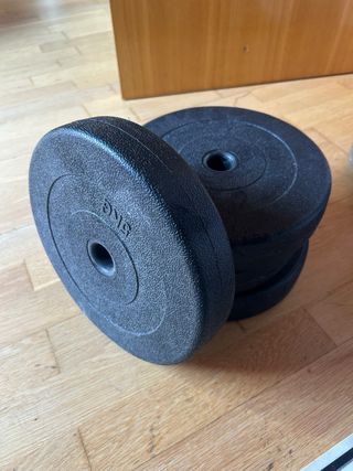 Mancuerna 7.5kg + 4 discos 5kg