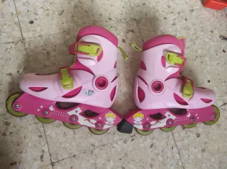 Patines Oxelo niña rosas talla ajustable